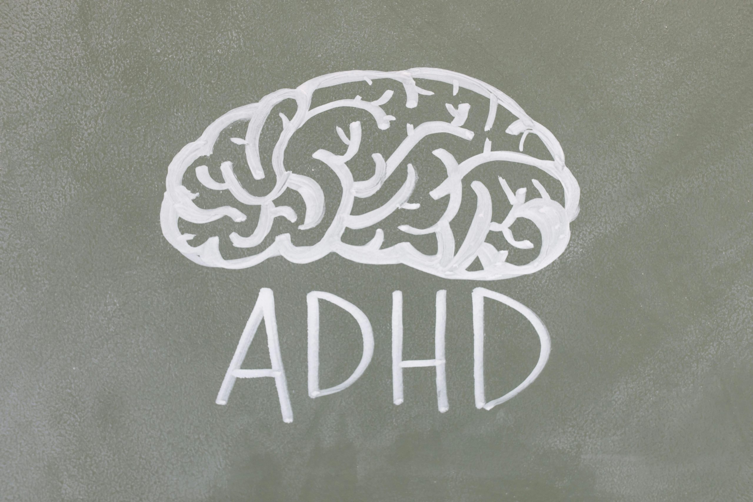 Media 1 Chalkboard drawing depicting ADHD for mental health awareness.